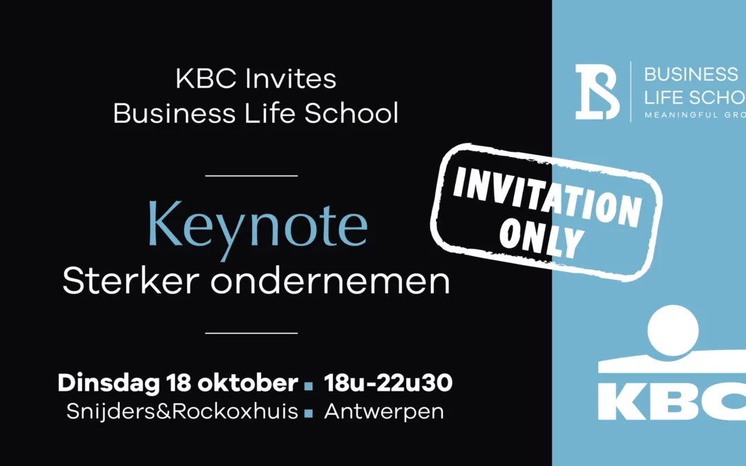 KBC Invites Business Life School – Keynote Sterker Ondernemen